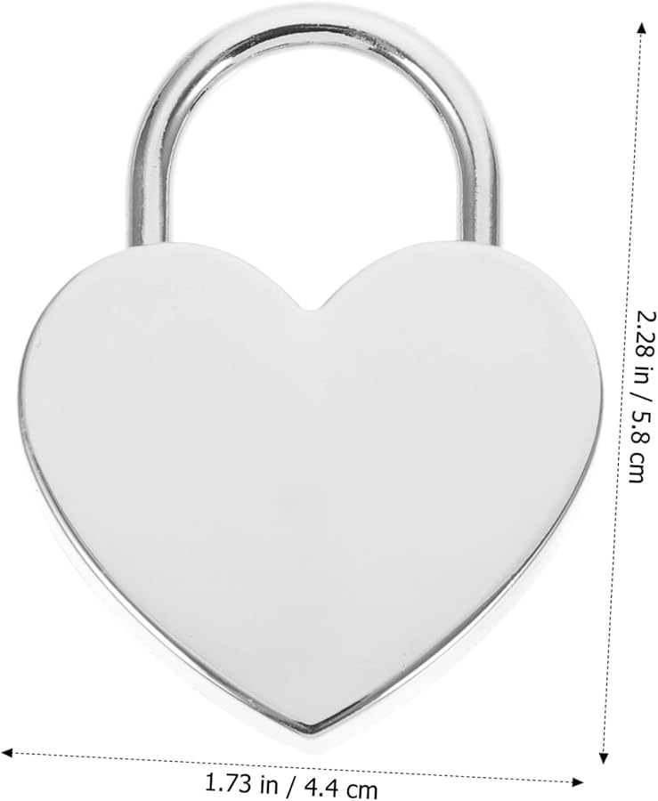 Heart Shaped Lock And Key For Jewelry Box Diary Luggage Pink Valentine Gift - Image 4